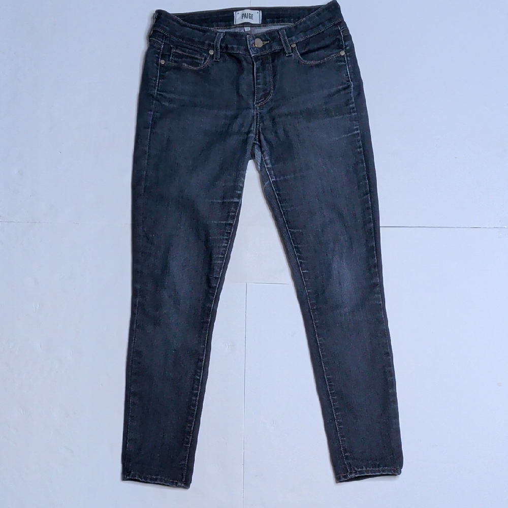 PAIGE Women's Dark Gray Skinny Jeans